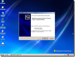 Installing Windows Home Server Power Pack 1