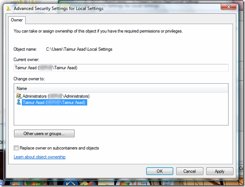 Advanced Security Settings