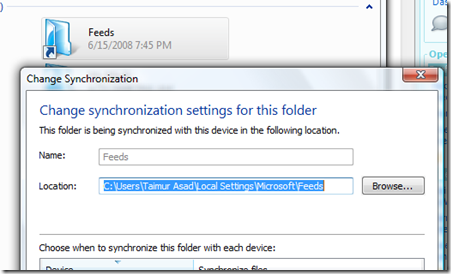 Sync settings in deviceB