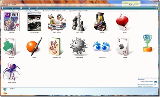 Click to see full size image of Games Explorer