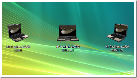 HP Pavilion dv2799 My Computer Icons
