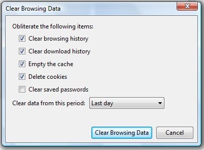 Clear Browsing Data