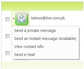 Contact options