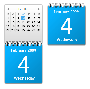 Blue Calendar Gadget for Windows 7