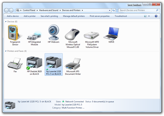 Windows 7 Build 7022 - Devices and Printers
