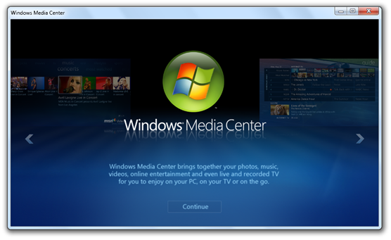 Windows 7 Build 7022 - Media Center
