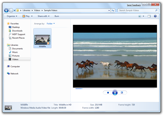 Windows 7 Build 7022 - Sample Video