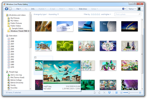 Windows 7 Build 7068 Wallpaper Pack