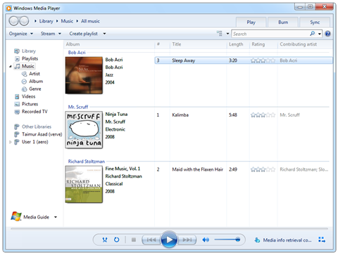 3 new sample music files have been added in this build of Windows 7.