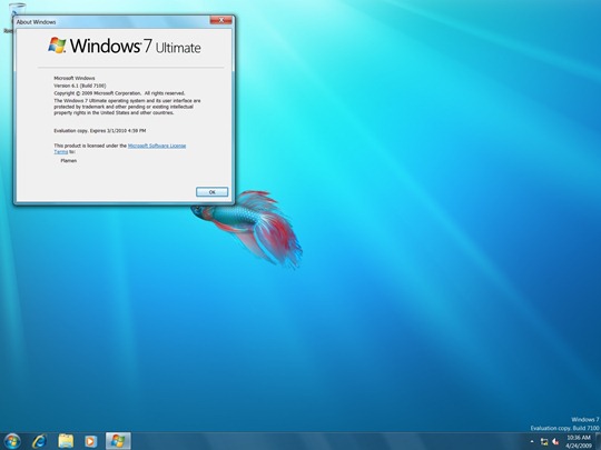 Windows 7 Build 7100 RC