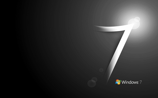 wallpaper windows black. Windows 7 Black WLogo