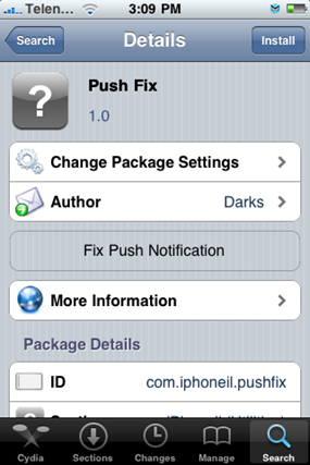 Fix Push Notifications on iPhone 3.1.2 Hacktivated