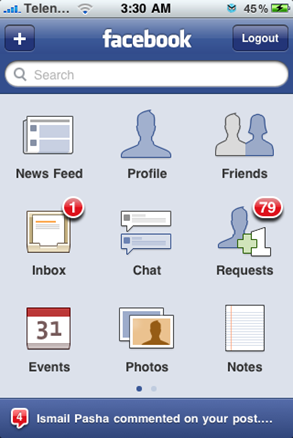 Facebook 3.0 for iPhone
