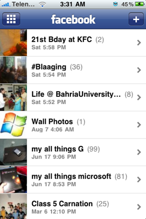 Facebook 3.0 for iPhone