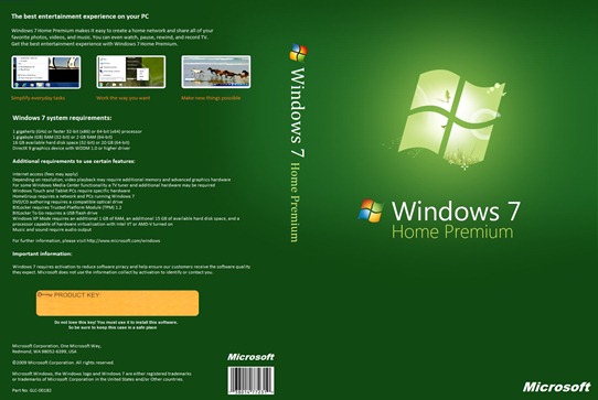 Windows 7 Home Premium DVD
