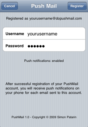 PushMail Setup