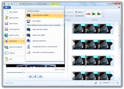 Windows Live Movie Maker