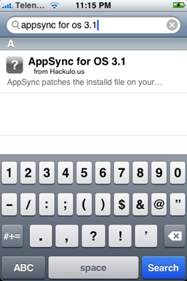Cydia - AppSync for OS 3.1