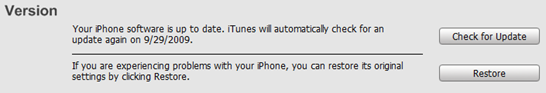 iTunes - Check for Update