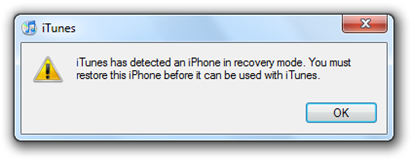 iTunes - iPhone Recovery Mode