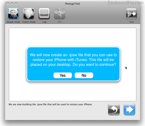 Jailbreak iPhone 3GS with PwnageTool 3.1