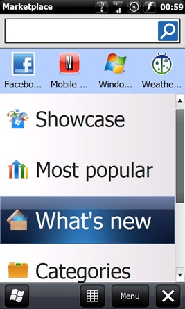 Windows Marketplace for Mobile on Windows Mobile 6.5