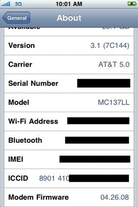 iPhone 3GS on iPhone 3.1 Jailbreak