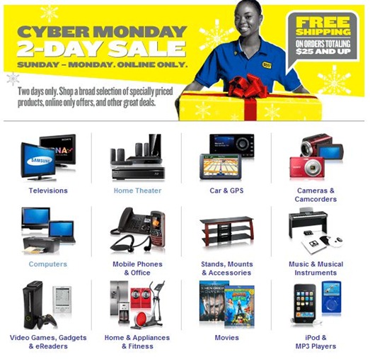 Cyber Monday Online Deals by Best Buy on HDTV, PlayStation 3