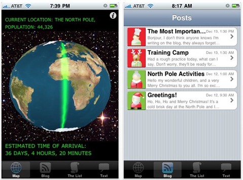 Santa Tracker 2009 for iPhone