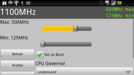 Droid overclock