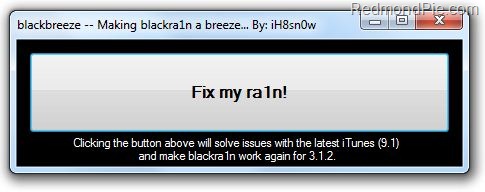 BlackBreeze - Blackra1n fix for iTunes 9.1