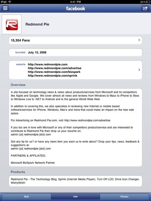 Facebook App for iPhone on iPad (2)