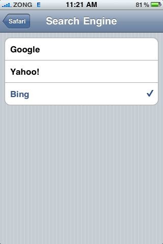  Microsoft Bing in Safari