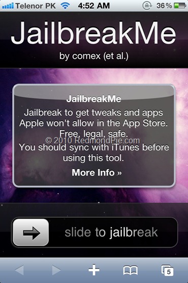 iPhone 4 JailbreaMe 2.0 Star (1)