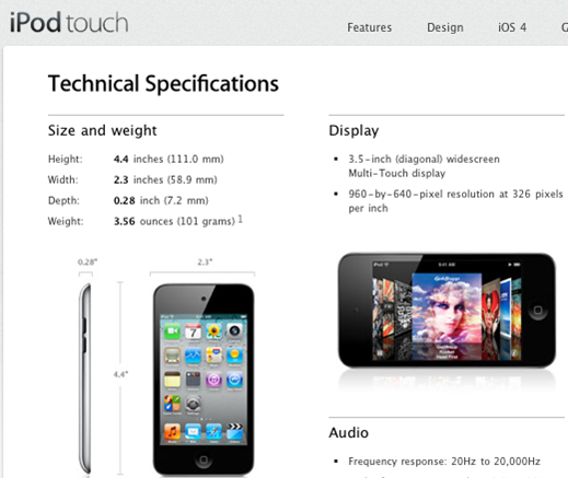 iPod touch 4G iPod touch 4G