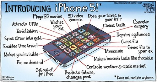 iPhone 5 (image via BizzaroComic). That's not too far away, ya know.