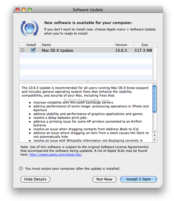 Mac OS X 10.6.5