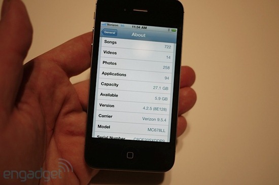 verizon iphone 5 features. iOS 4.2.5 iPhone 4