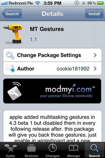 MT Gestures iPhone 4