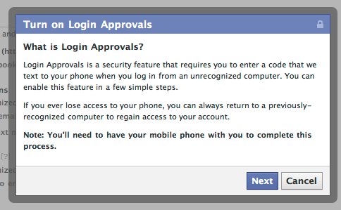facebook sign in. Login approvals is a 