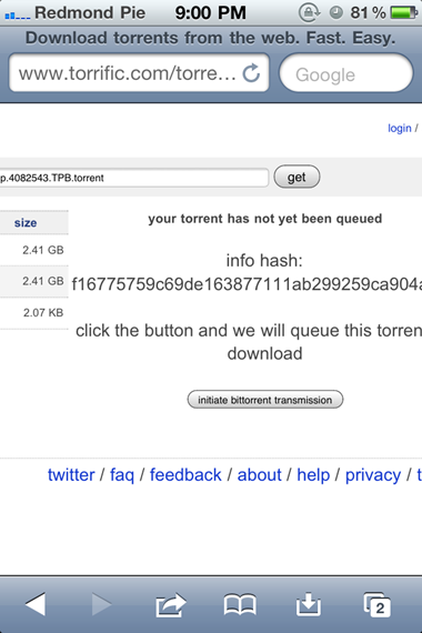 Torrents on iPhone (2) Torrents on iPhone (2)