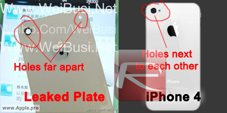 iPhone 4 back plate vs leaked plate